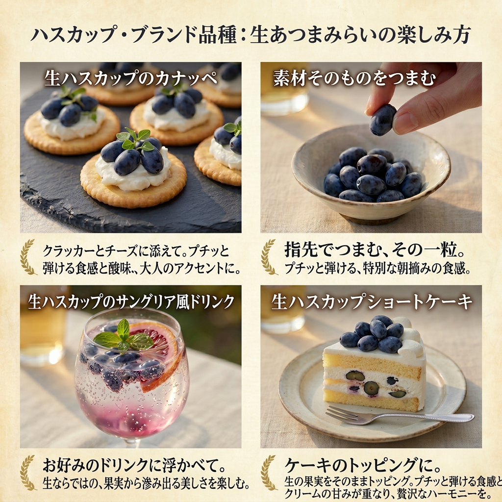 朝摘み生ハスカップ・あつまみらい 640g（80g×8パック / 北海道厚真町・畑嶋ハスカップ農園産）