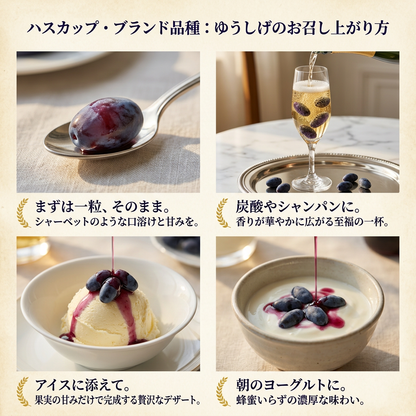 ブランド品種 ゆうしげ 1kg（北海道厚真町・畑嶋ハスカップ農園産 / 冷凍）