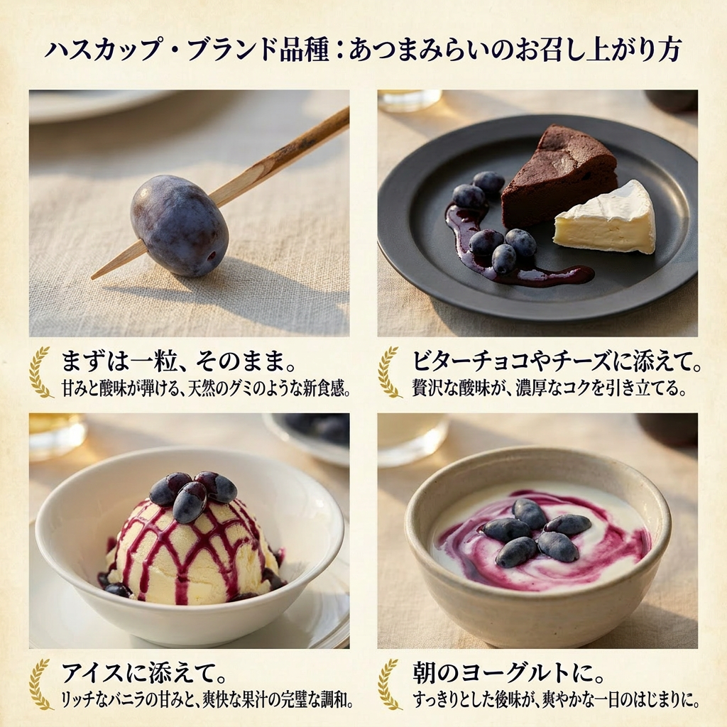 ハスカップ2種食べ比べセット 1kg（あつまみらい・ゆうしげ 各500g / 北海道厚真町・畑嶋ハスカップ農園産）